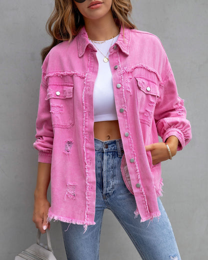 Loose Ripped Denim Jacket