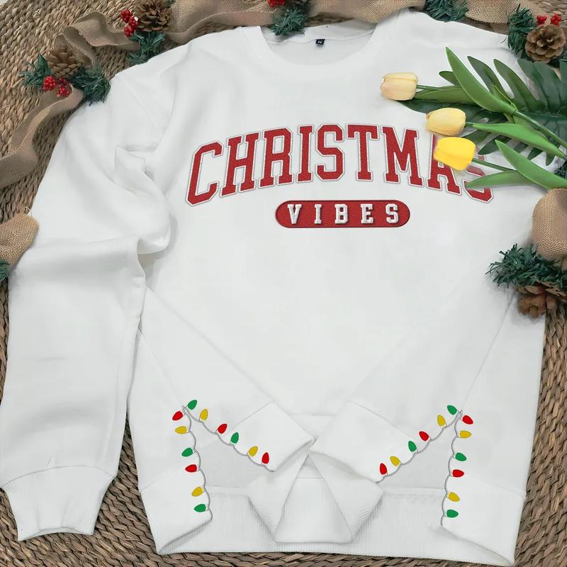 Christmas Vibes Side Lights Cut-Out Sweatshirt