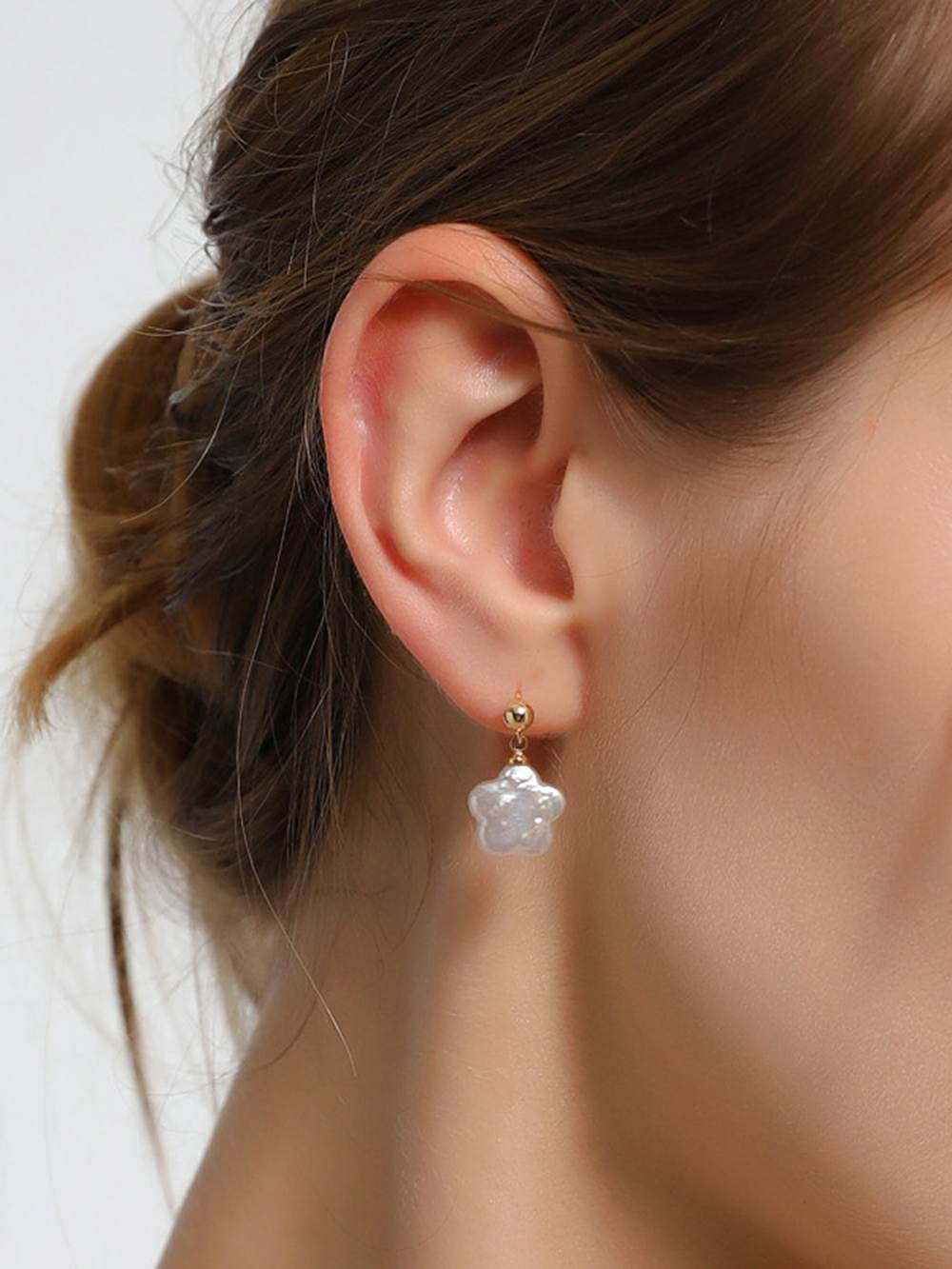 Baroque Star Tassel Pearl Earrings