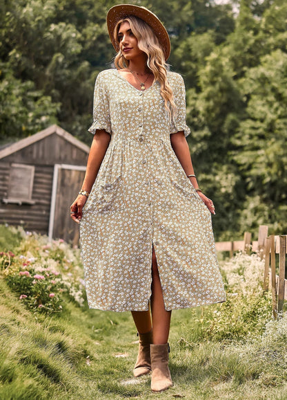 A-line Print Boho suknelė