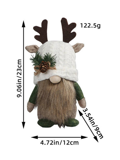 Adorable Antler Pinecone Forest Gnome Christmas Decoration