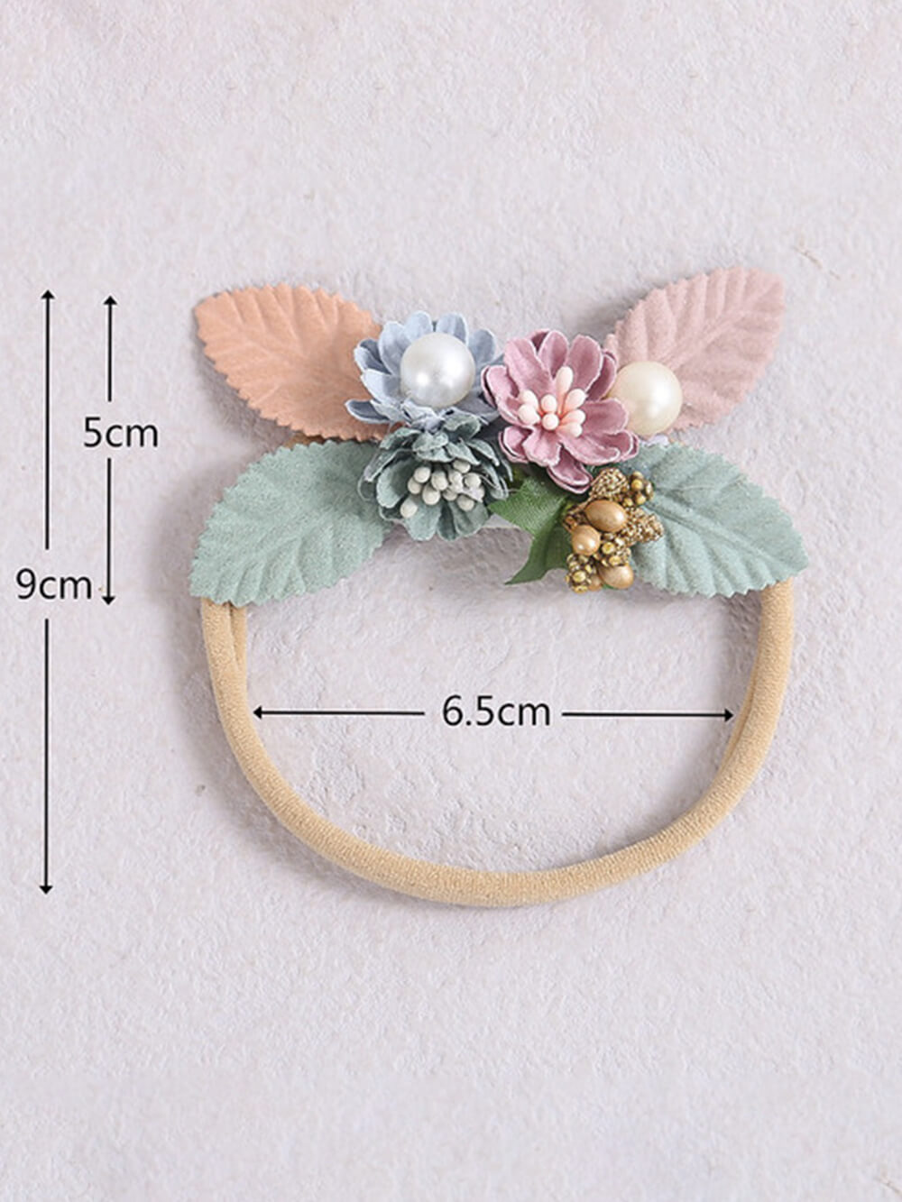 Baby Floral Headband Honey Gold Flowers Κορώνα