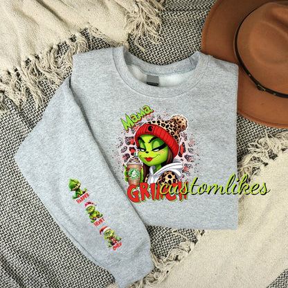 Personalisiertes Weihnachts-Mama-Papa-Sweatshirt mit Kindernamen