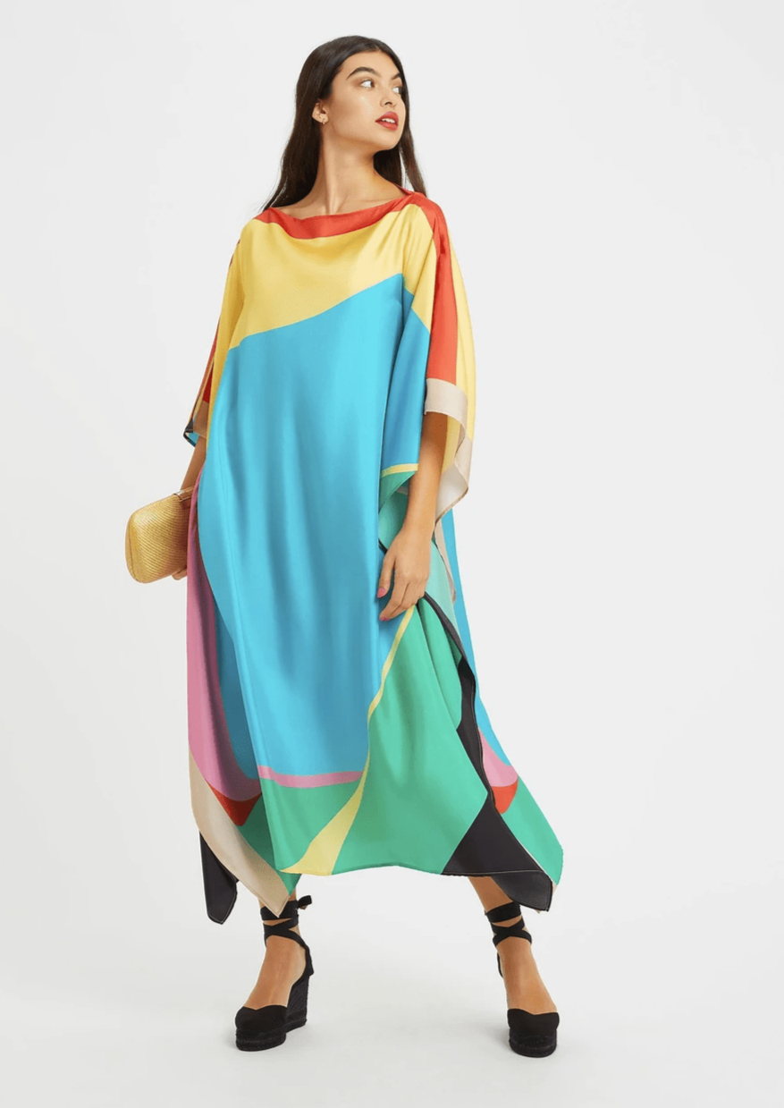 Farbenfroher Luxe Spectrum-Kaftan