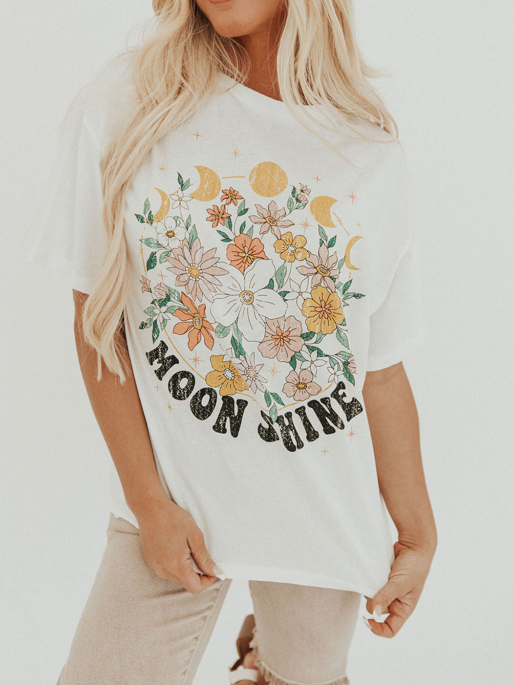 T-shirt graphique Moon Shine floral