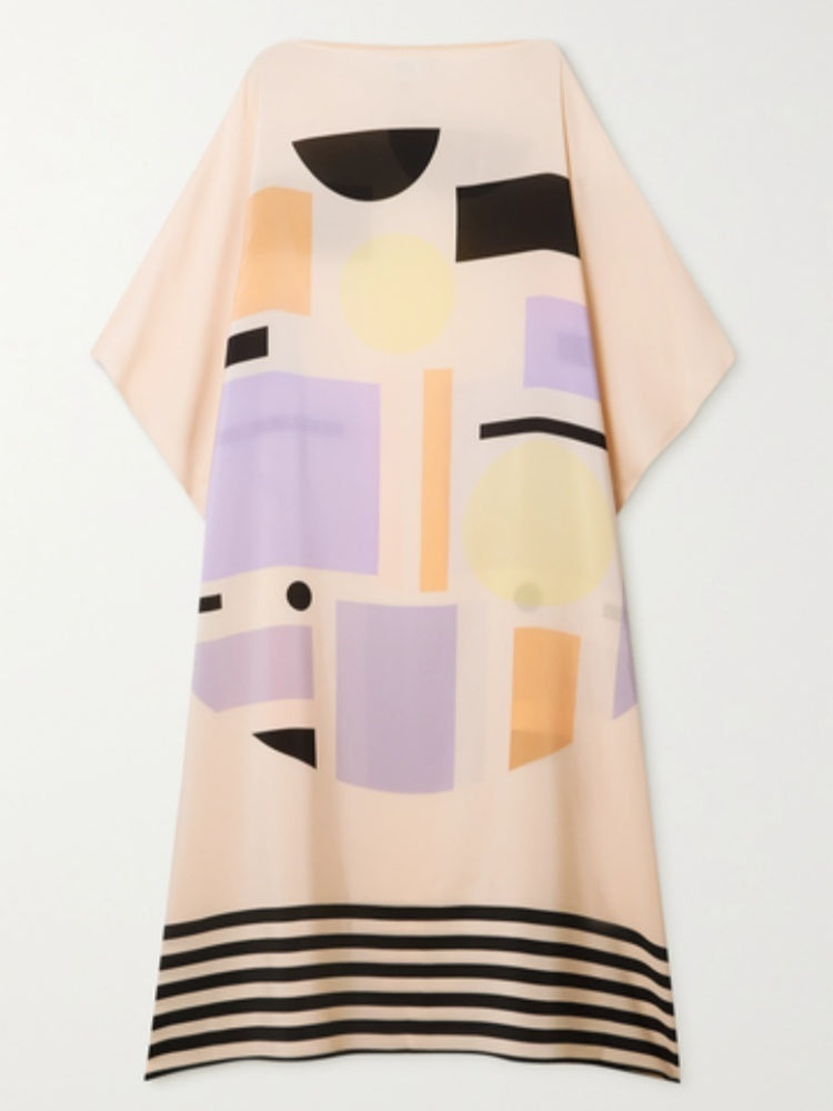 Rosa Marshmellow Stripe Kaftan