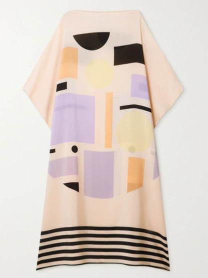 Rosa Marshmellow Stripe Kaftan