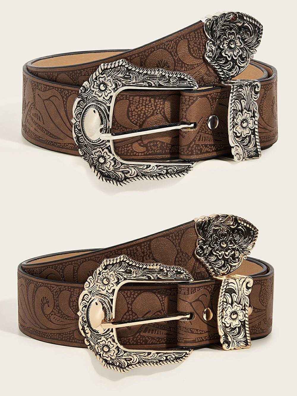 Filigree Embossed Belt