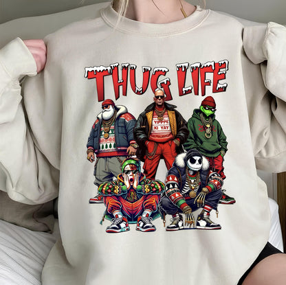 Weihnachts-Thug Life-Filmcharakter-Sweatshirt