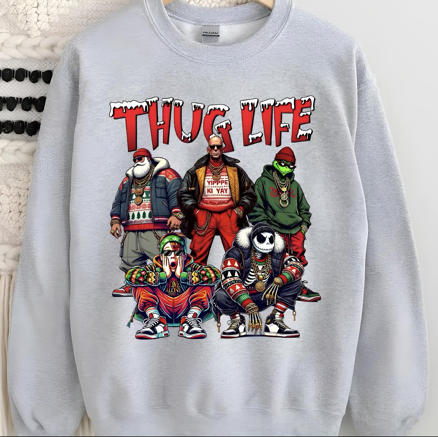 Weihnachts-Thug Life-Filmcharakter-Sweatshirt