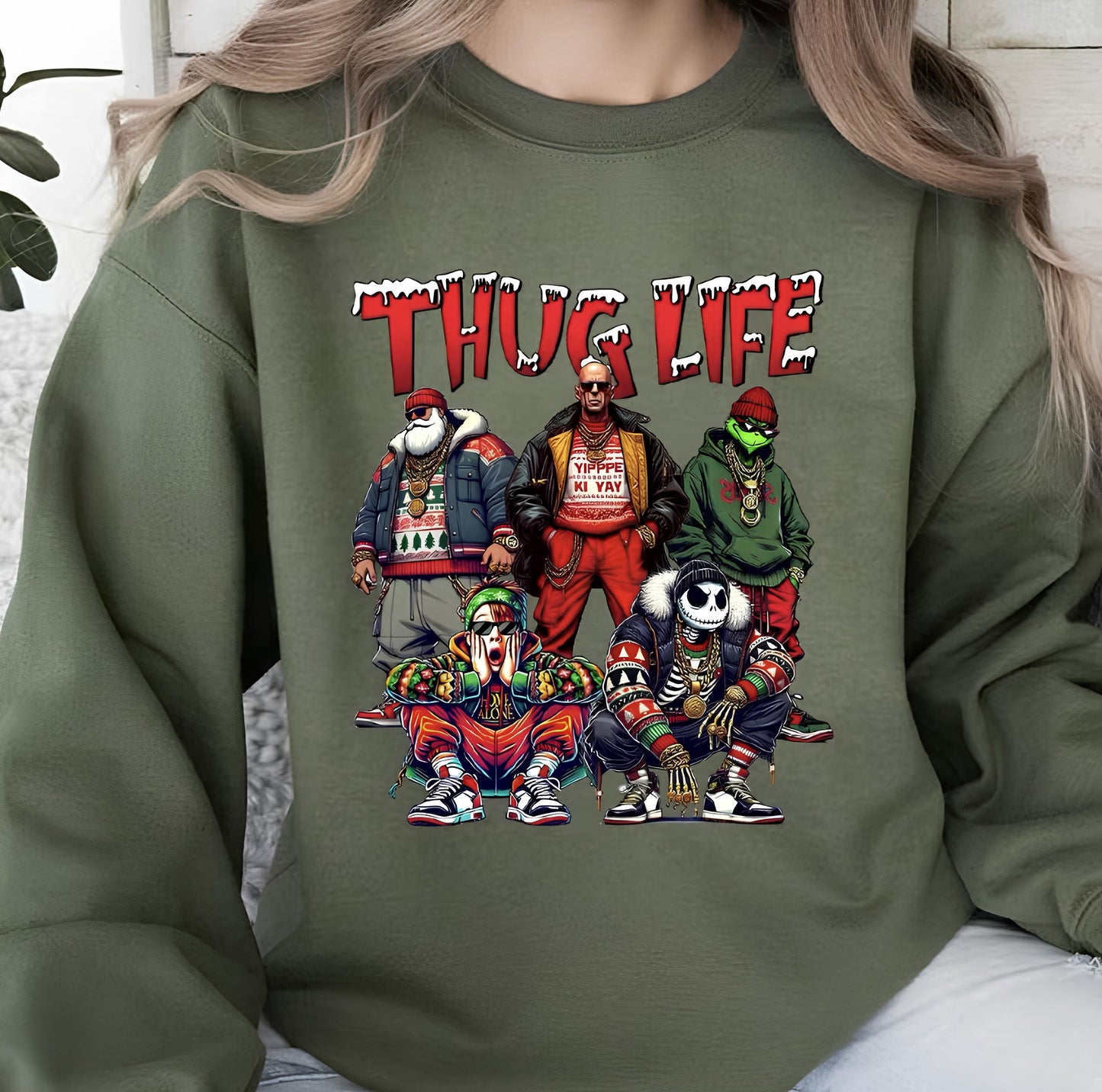 Weihnachts-Thug Life-Filmcharakter-Sweatshirt