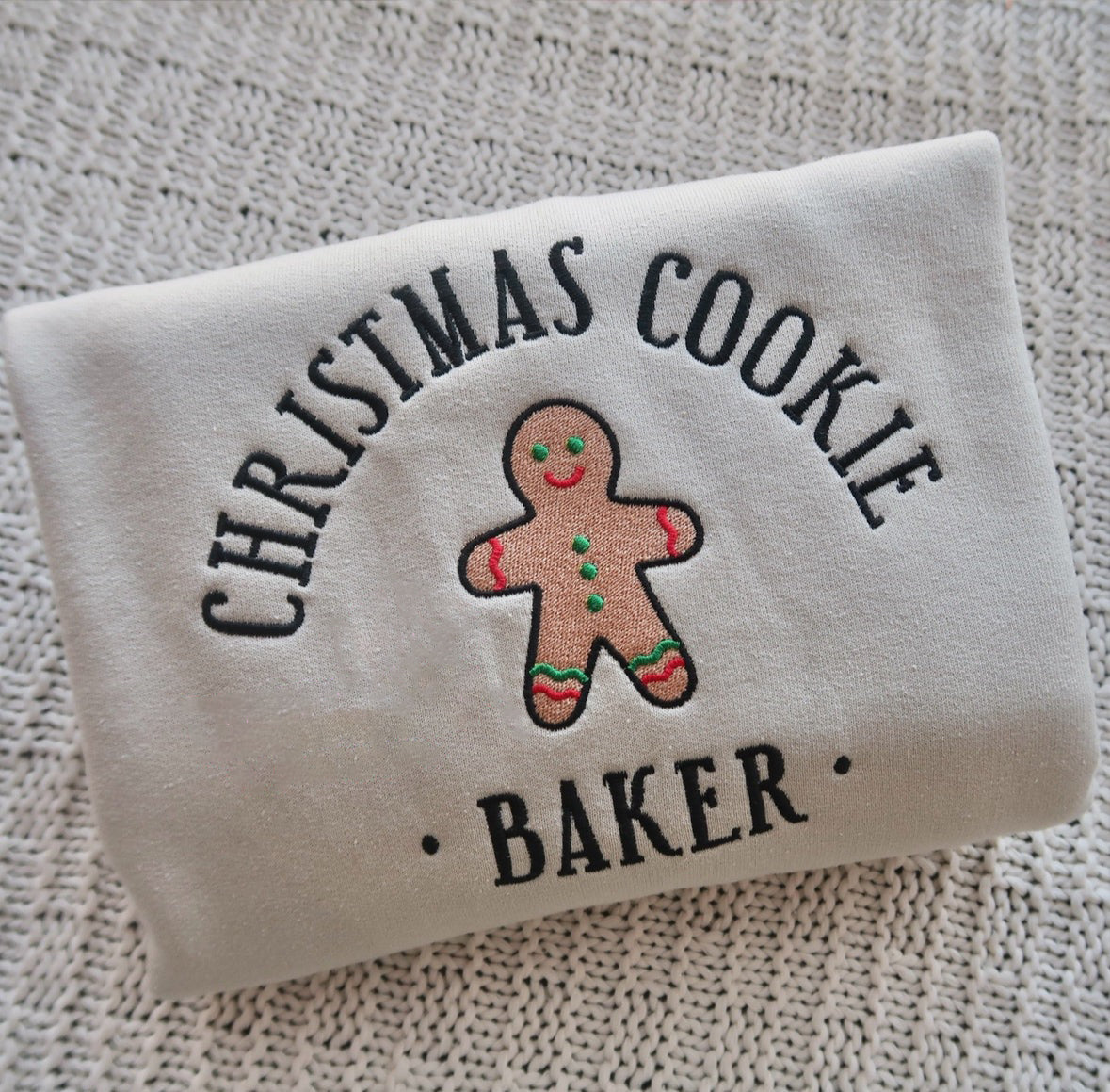 Christmas Cookie Baker Embroidered Sweatshirt