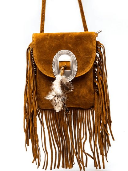 Western Crossbody kabelka s třásněmi