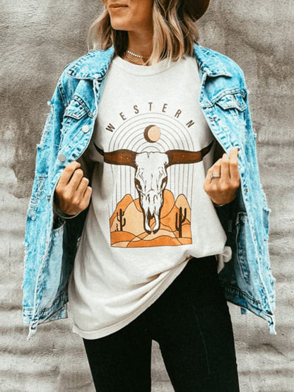 Western grafisk t-shirt