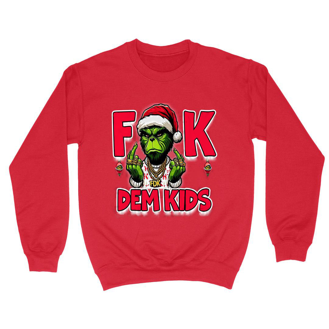 Christmas F Dem Kids Sweatshirt