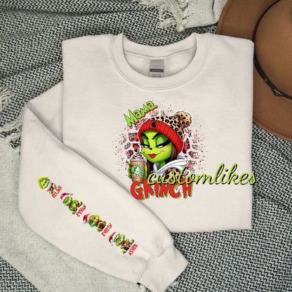 Personalisiertes Weihnachts-Mama-Papa-Sweatshirt mit Kindernamen