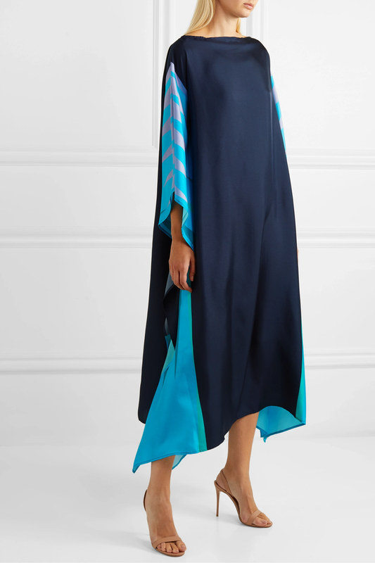 Caftan en crêpe Sky Wings