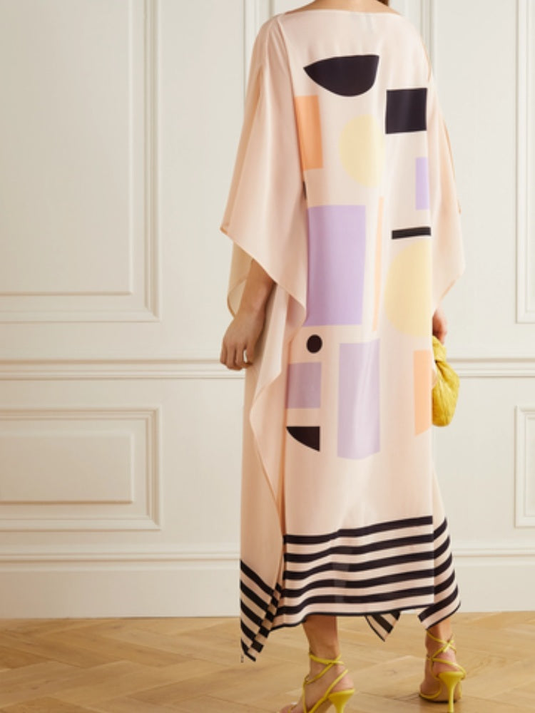 Ροζ Marshmellow Stripe Kaftan