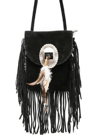 Western Crossbody-taske med frynser