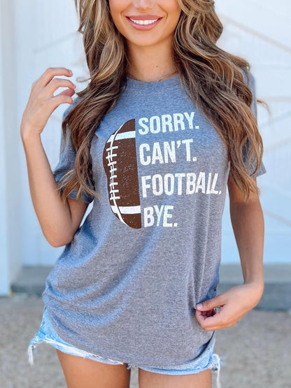 Lo siento. No poder. Fútbol americano. Adiós. Camiseta cómoda unisex