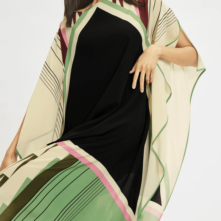 Glamour geometrisk print Kaftan