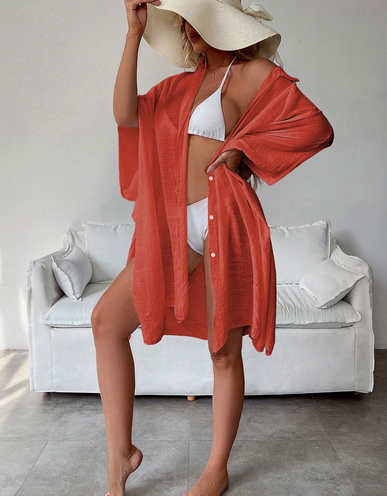 Plus Size Casual Beach Cover Ups