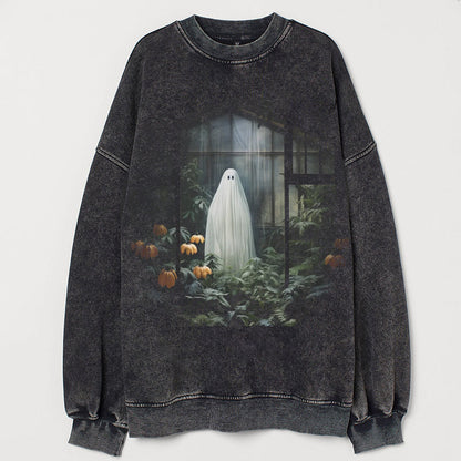 Sudadera botánica fantasma en invernadero