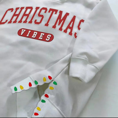 Christmas Vibes Side Lights Cut-Out Sweatshirt