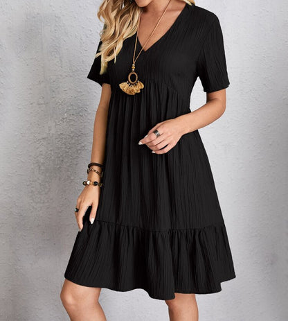 Short Sleeve Waist Dress