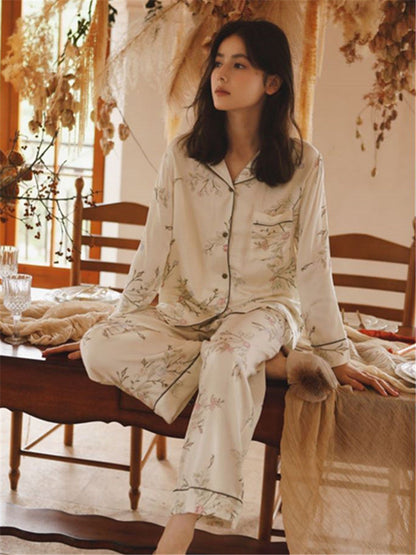 Tribute Satin Floral Sleepwear komplektas