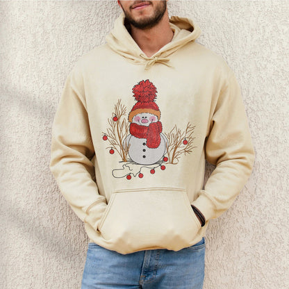 Christmas Snowman Embroidered Sweatshirt