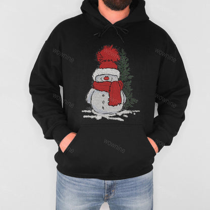 Snowman Christmas Embroidered Sweatshirt