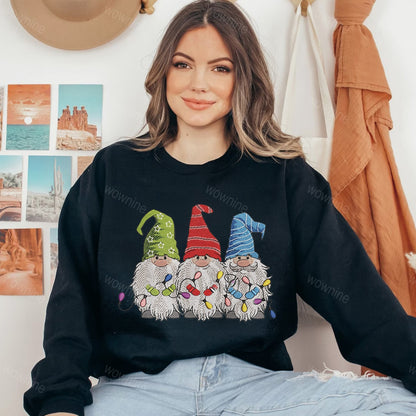 Christmas Snowman Embroidered Sweatshirt