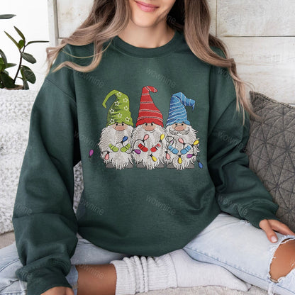 Christmas Snowman Embroidered Sweatshirt