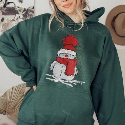 Snowman Christmas Embroidered Sweatshirt