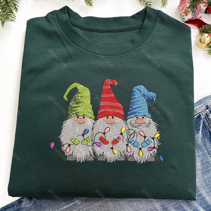 Christmas Snowman Embroidered Sweatshirt