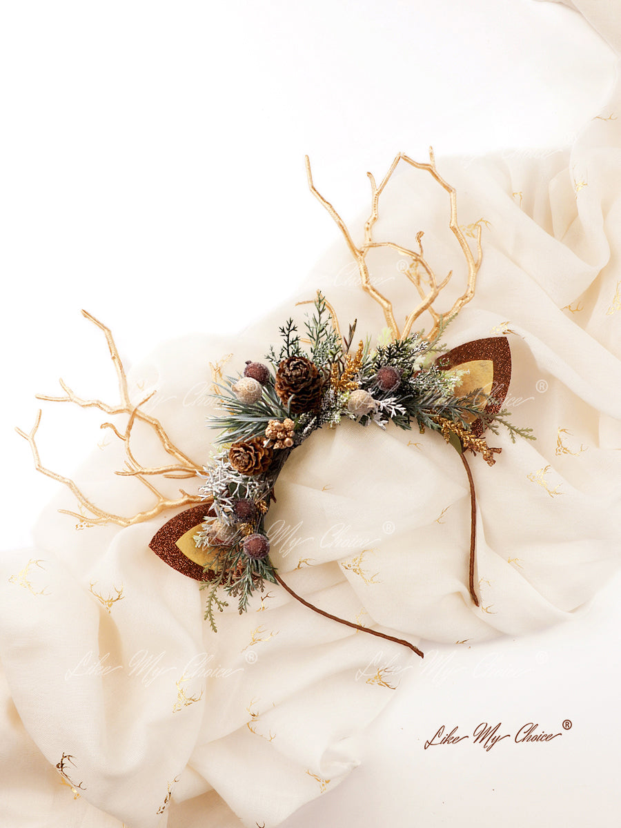 Pine Cone Christmas Reindeer Headband | LikeMyChoice®