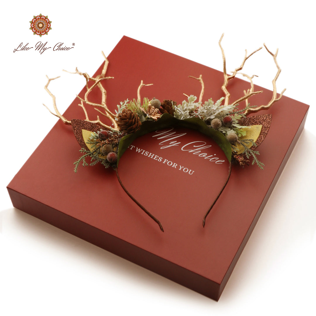 Pine Cone Christmas Reindeer Headband | LikeMyChoice®