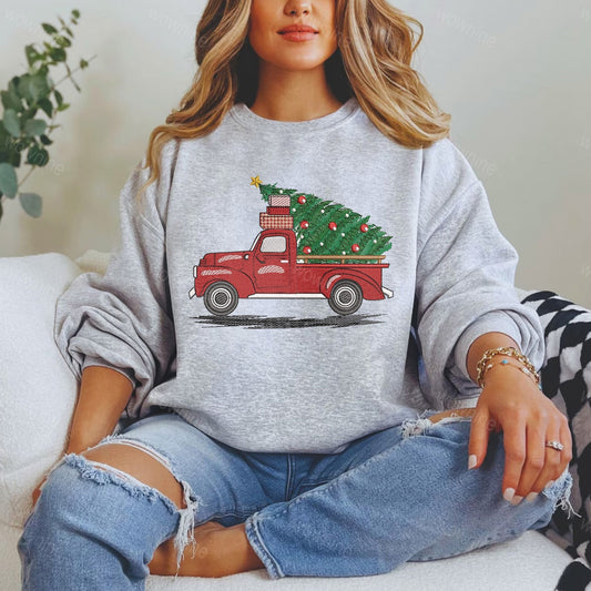 Sweat-shirt voiture joyeux Noël