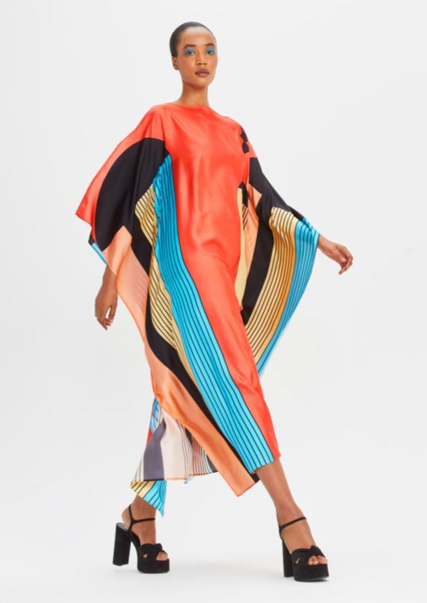 Sunset Disco Satin-Kaftan