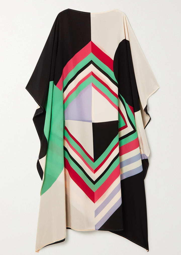 Geometrisk Print Dame Kaftan