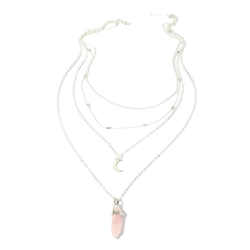 Collier pendentif de guérison en cristal de quartz