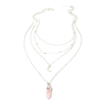 Collier pendentif de guérison en cristal de quartz