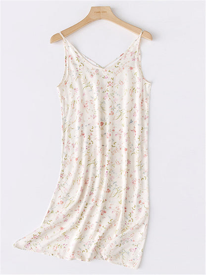 Printed Cross-Back Cami Dress