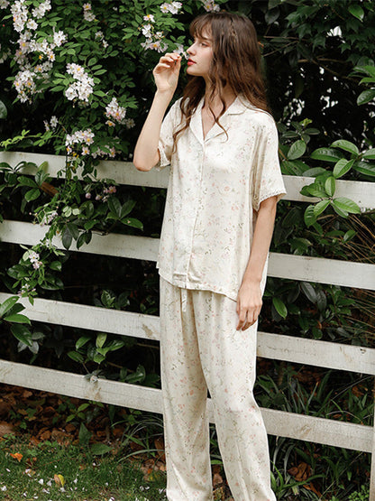 Willow Leaf Floral Pajama Set