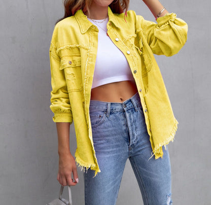 Loose Ripped Denim Jacket