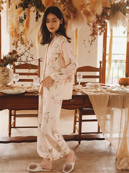 Tribute Satin Floral Sleepwear Set