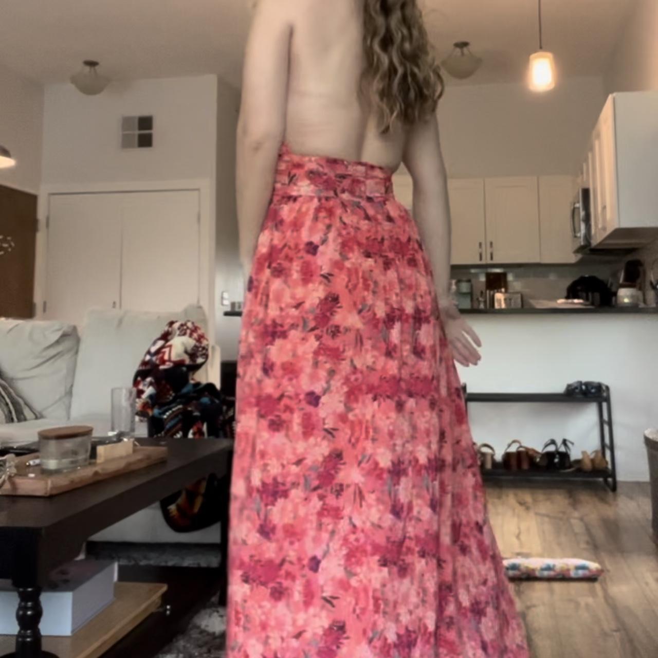 Robe longue sexy sans manches à imprimé floral