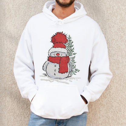 Snowman Christmas Embroidered Sweatshirt