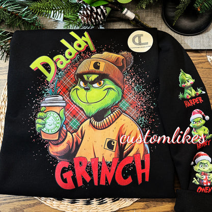 Personalisiertes Weihnachts-Mama-Papa-Sweatshirt mit Kindernamen